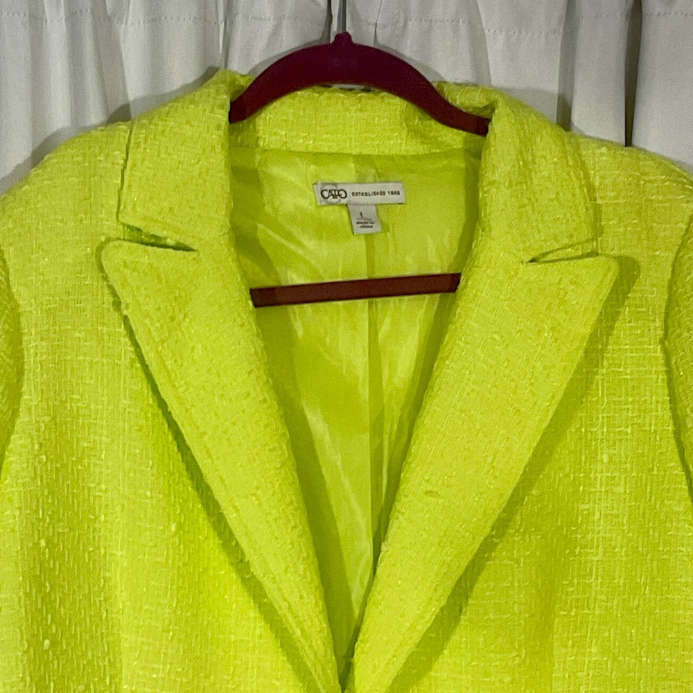 Lime Green Tweed Blazer